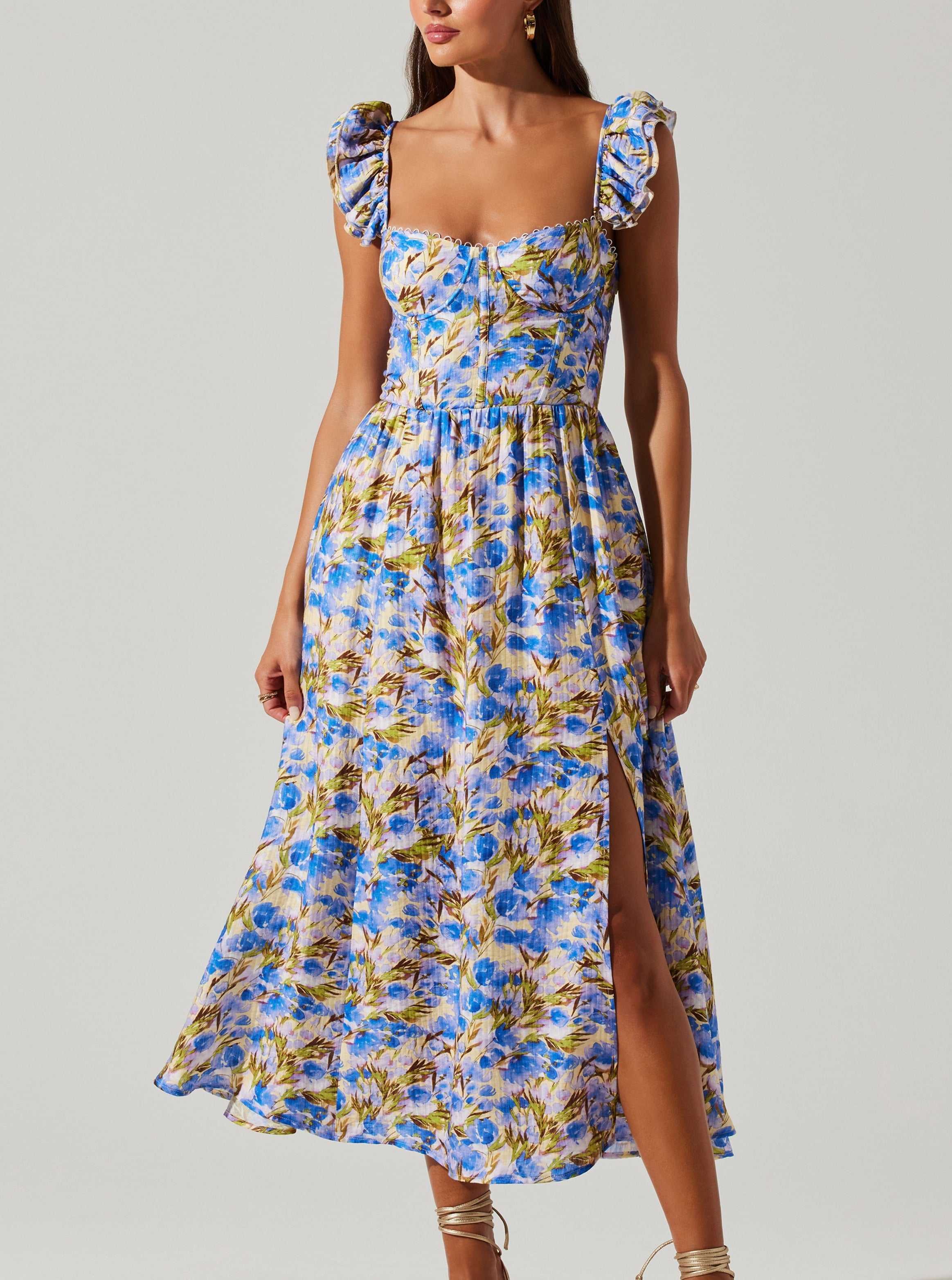 Wedelia Dress - Yellow Blue Floral | Salt Nantucket – Salt Boutique