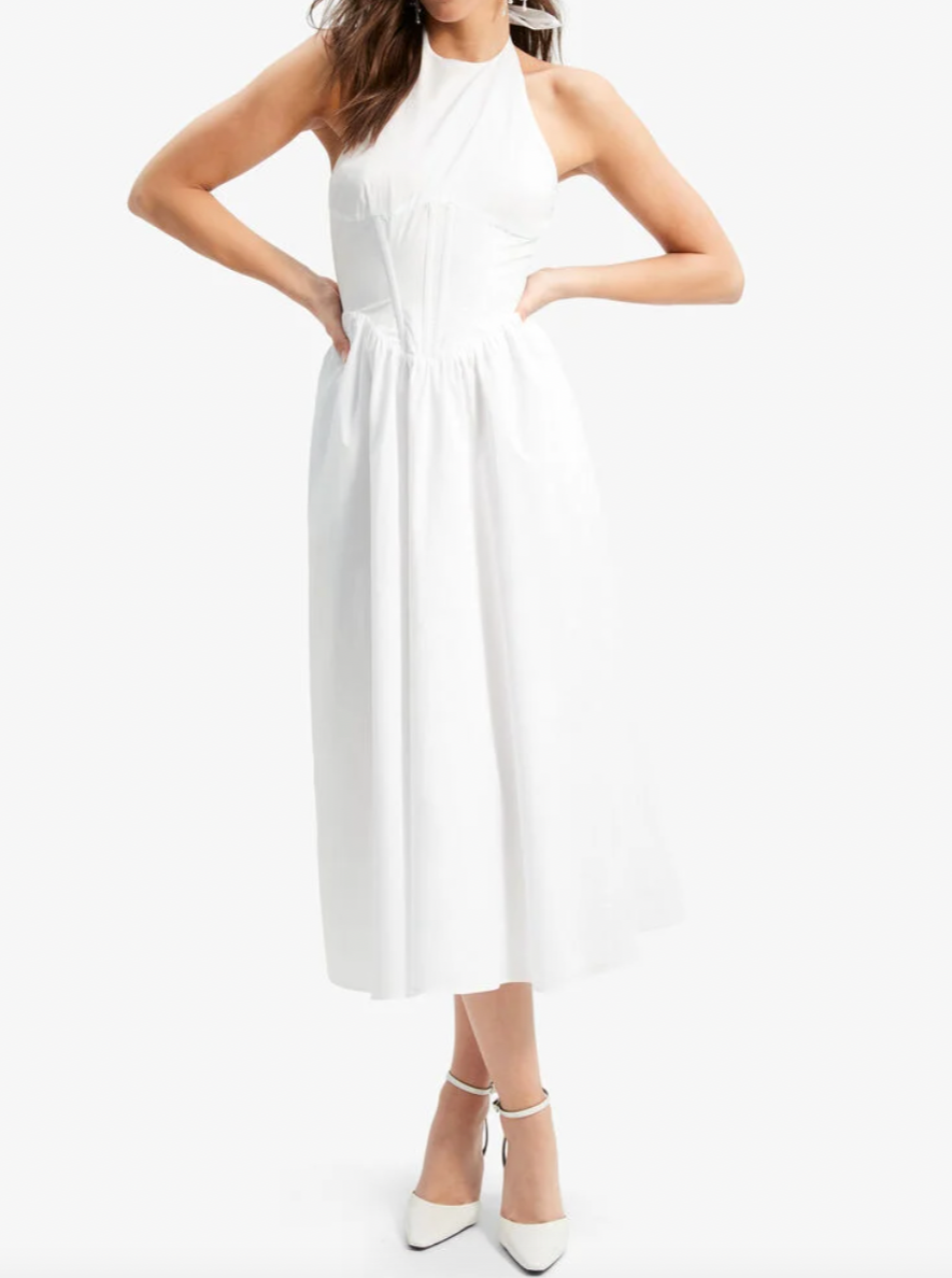 Kylen Poplin Midi Dress