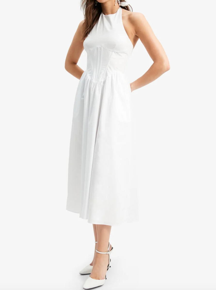 Kylen Poplin Midi Dress