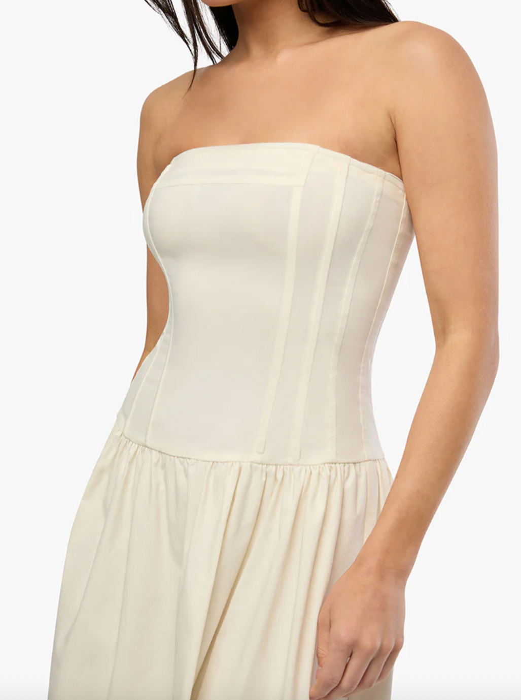 Strapless Corset Midi Dress