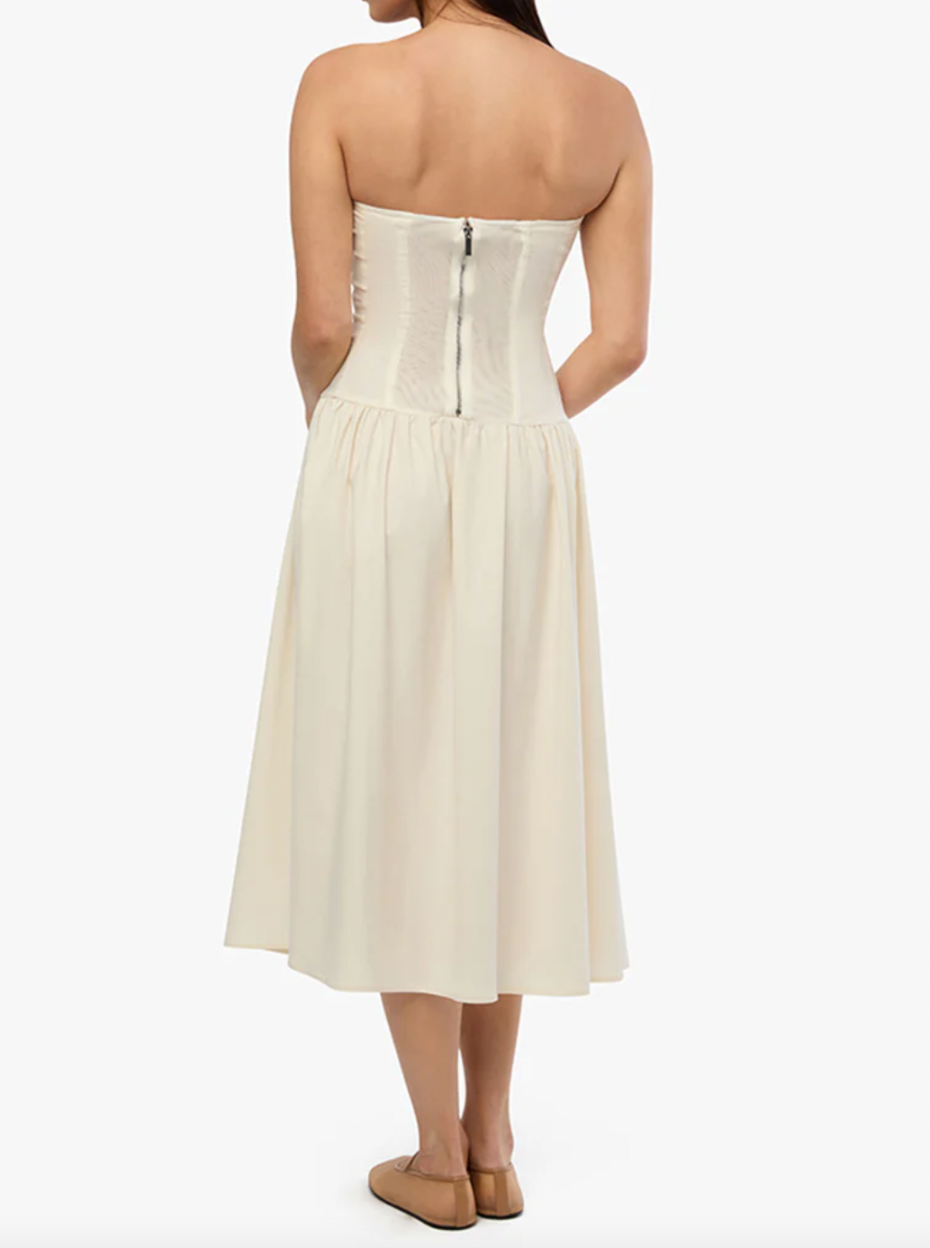 Strapless Corset Midi Dress