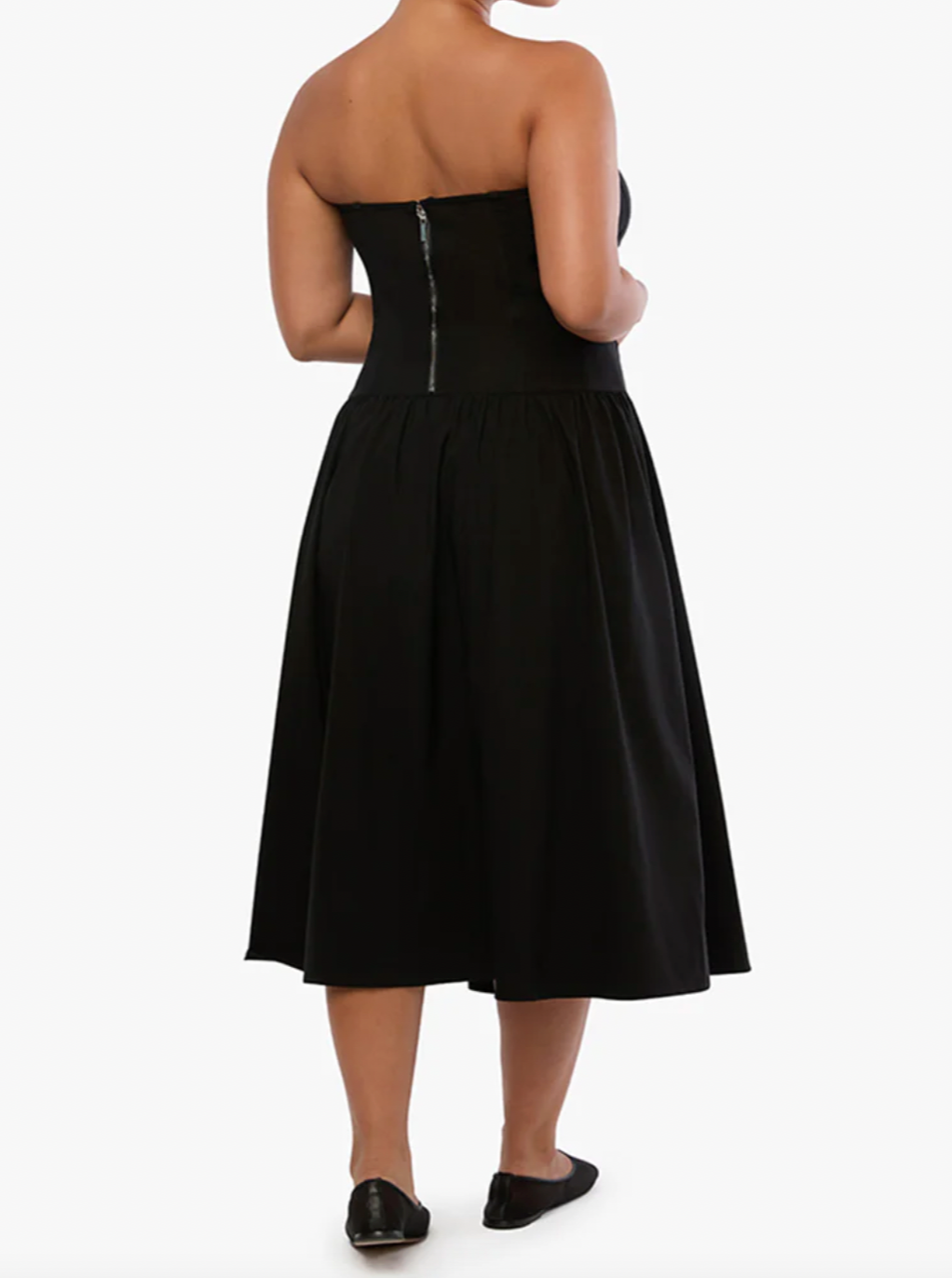 Strapless Corset Midi Dress