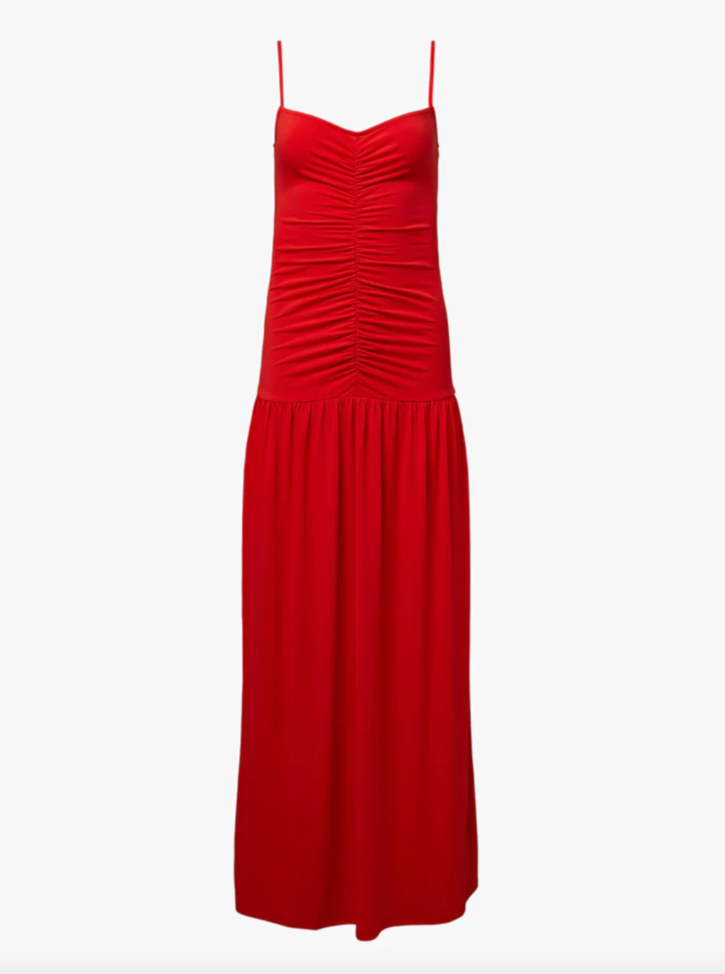 Ruched Front Scoop Maxi Dress