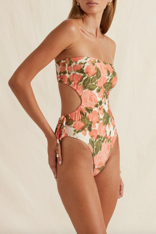 Strapless Cut Out One Piece