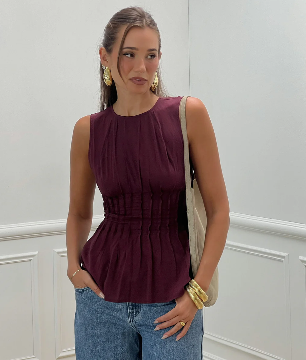 Longline peplum top online